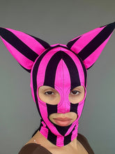 Pink Kitty Headpiece, Zentai Headpiece, Cat Ears, Lycra Face Mask, Circus Costume, Face Cover, Festival Fashion, Cosplay Outfit