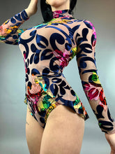 Exotic Dance Wear, Floral Pattern, Spandex Leotard, Dance Costume, Circus Outfit, Trending Now, Festival Outfit