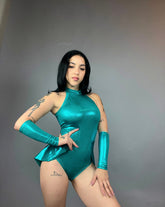 Exotic Dance Wear, Aqua Blue, Spandex Leotard, Dance Costume, Circus Outfit, Trending Now