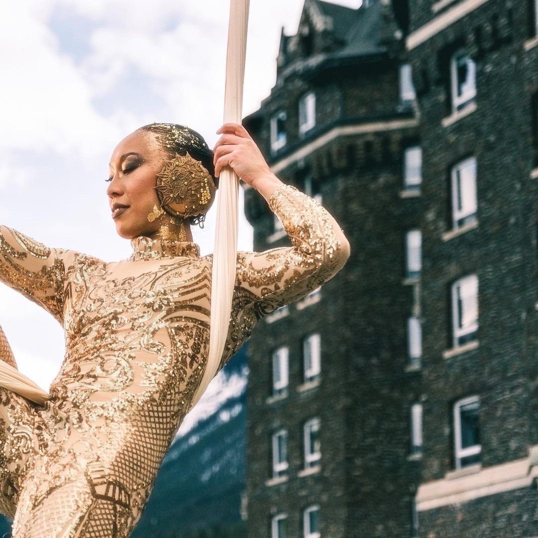 Gold Fairy Sequin Catsuit, Turtleneck, Full Sleeves Gold Fairy Sequin Catsuit, Turtleneck, Full Sleeves