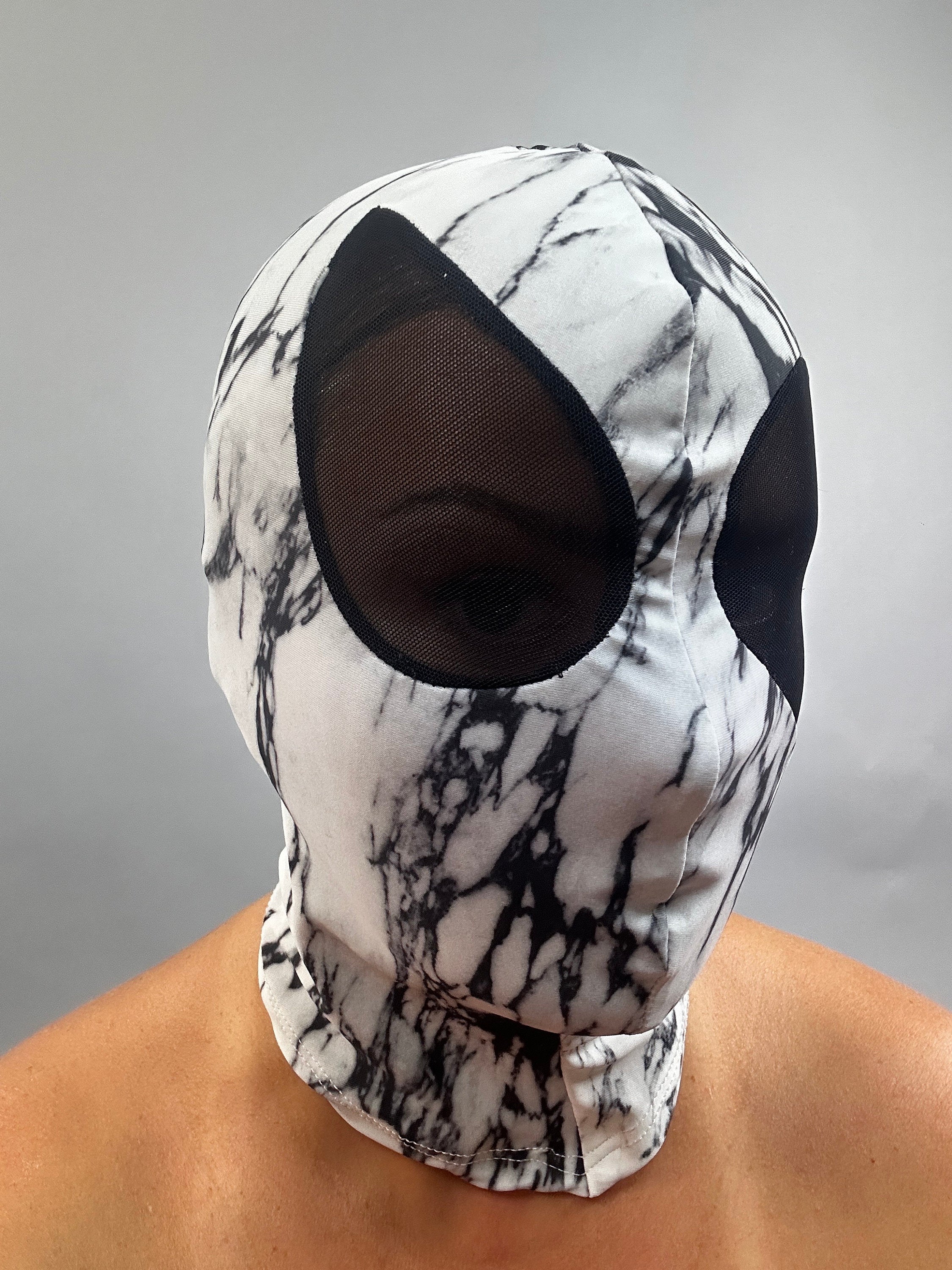 Spandex Headpiece, Exotic Headwear, Exotic Dance Wear, Halloween Costume, Zentaisuit, Festival Fashion