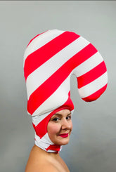 Festive Candy Cane Headpiece for Events and Performers