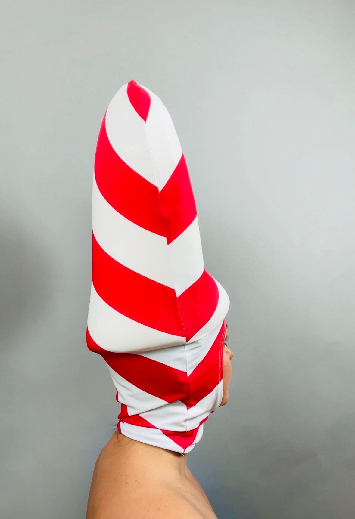 Festive Candy Cane Headpiece for Events and Performers