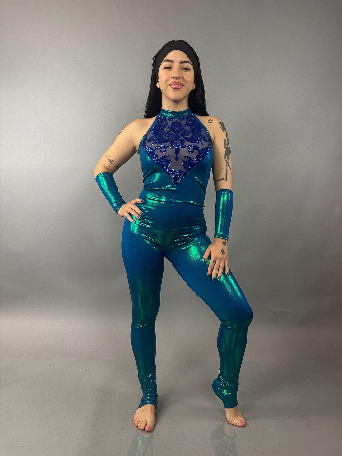 Blue Fairy, Rave, Music festival, Gymnastic costume, Contortion Catsuit , Aerialist gift, exotic dance wear, Stage outfit.
