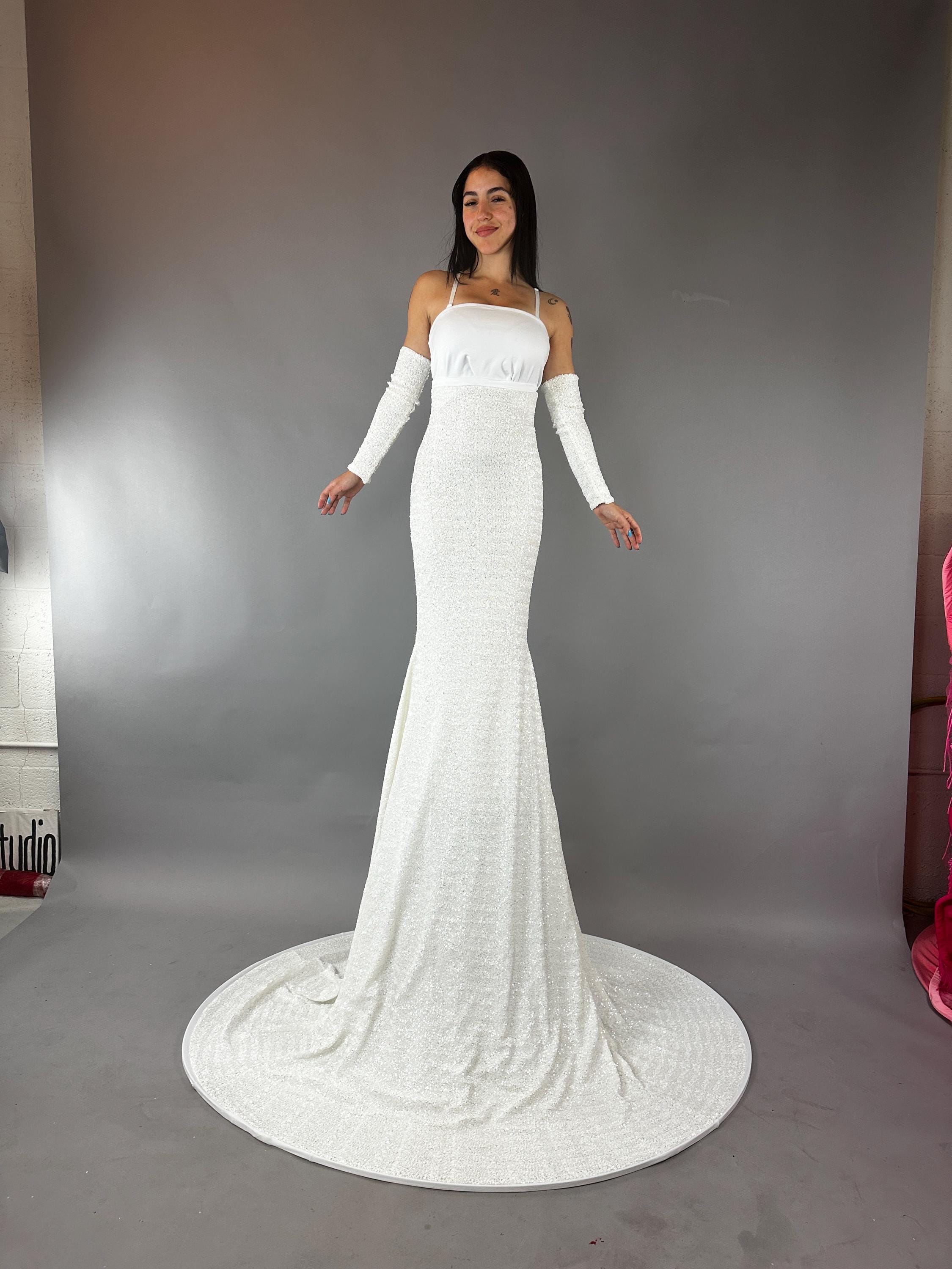 Glamorous Oversized Sequin Gown for Tall Showgirl Performers - Dazzling Event Costume