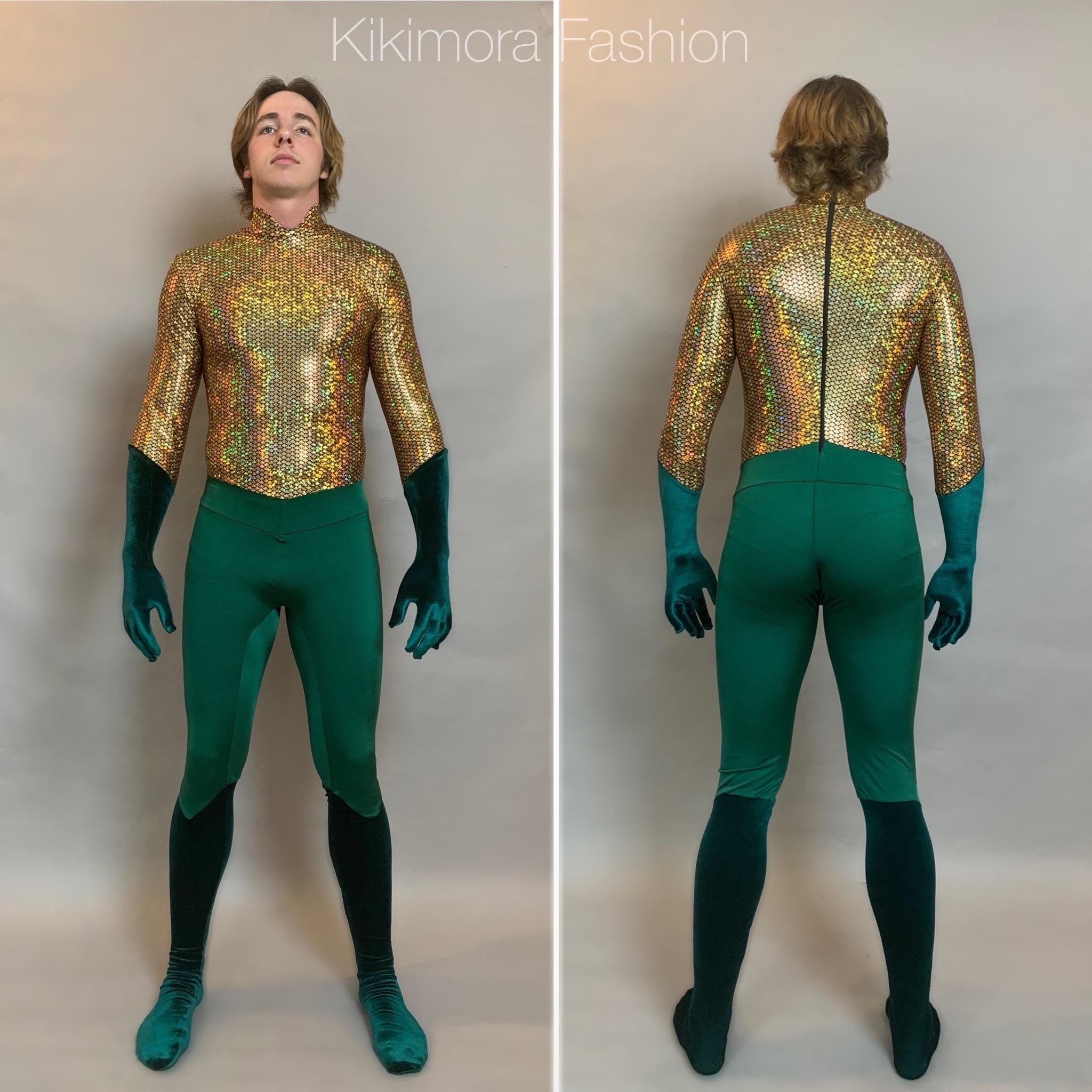 Green custom spandex Bodysuit: Halloween Jumpsuit, Dance Costume