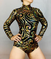 Elegant Spandex Leotard: Gymnastic Costume, Exotic Dance Wear, Circus Performer Outfit, Festival Fashion