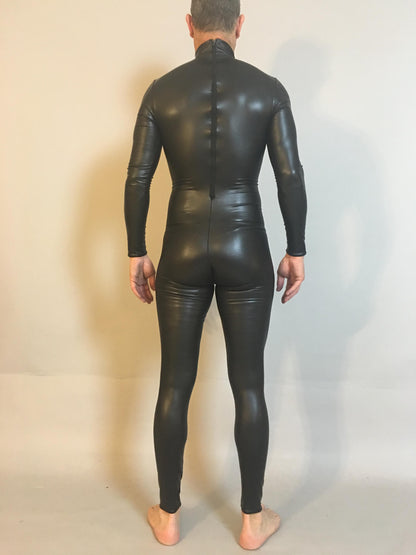 Black jumpsuit for man. Costume for circus performers, dancers, festivals, cosplay.