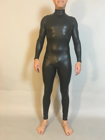 Black jumpsuit for man. Costume for circus performers, dancers, festivals, cosplay.