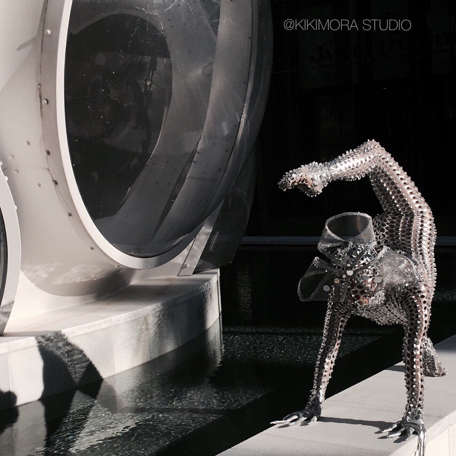 Futuristic Silver Robot Bodysuit: Unisex Costume for Exotic Dance, Alien Cosplay &amp; Performance Wear