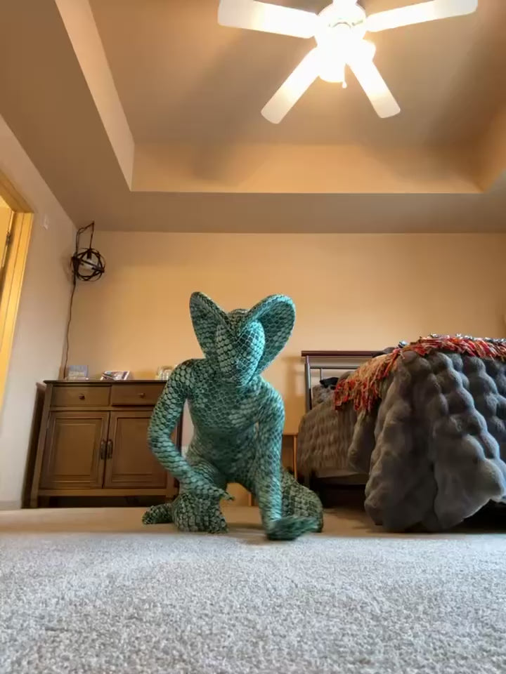 Green pixel Cobra Costume, Snake Print Catsuit, Serpent Cosplay, Contortionist Outfit, Dance Unitard, Headdress, Custom Made