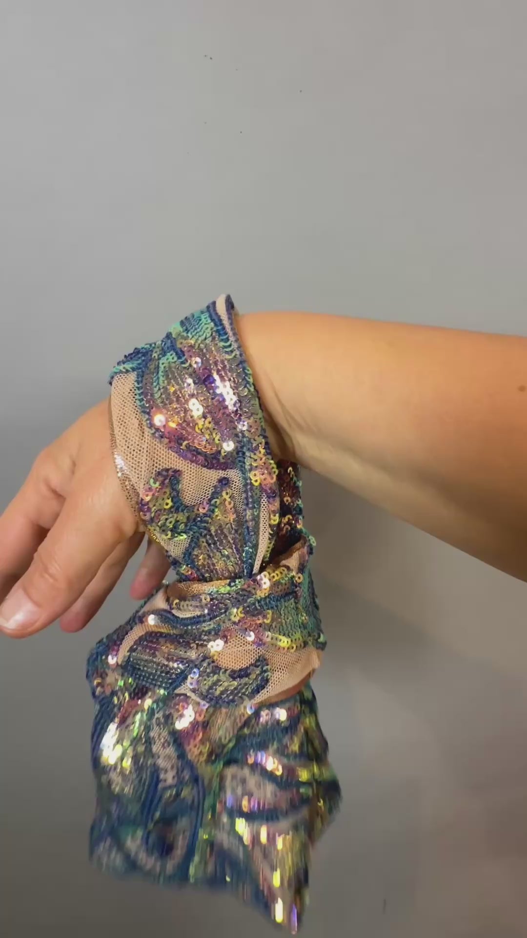 Handcrafted reversible sequin mini tote sustainable fashion accessory