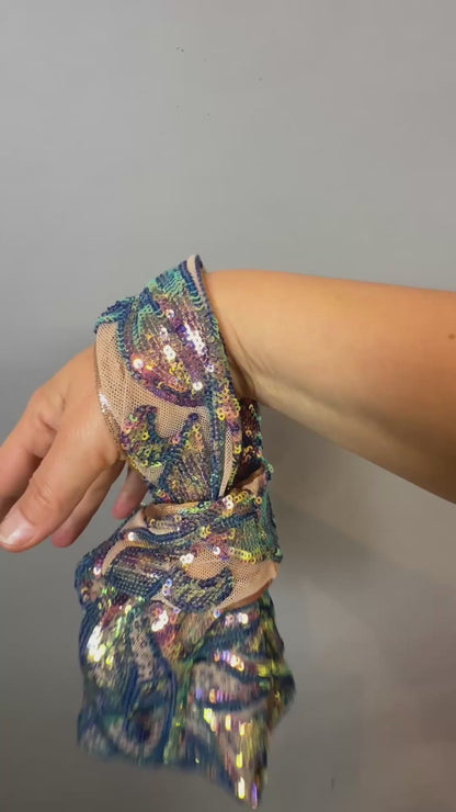 Handcrafted reversible sequin mini tote sustainable fashion accessory