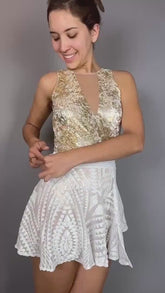 Elegant Gymnastic Leotard: Custom-Made Aerialist Costume for Festivals, Exotic Dance & Circus Performances