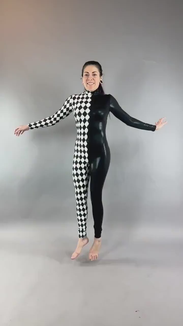Elegant UV Glow Circus Jumpsuit: Exotic Dance Wear, Gymnastic Bodysuit, Competition Costume