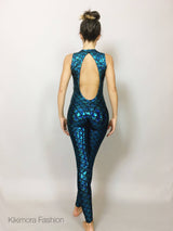 Mermaid bodysuit for woman or man, fantasy creature, exotic dance wear, aerialist gift