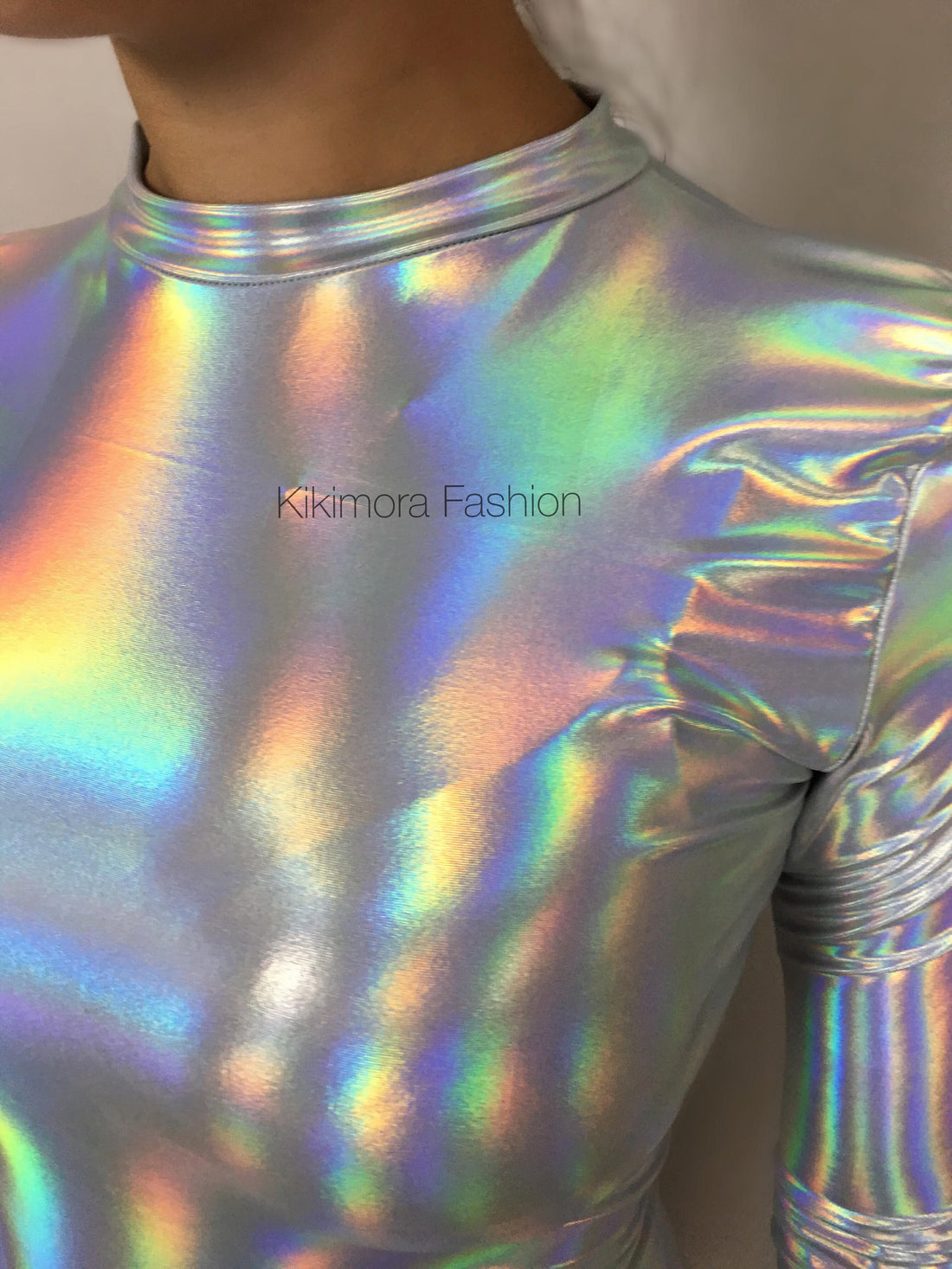Iridescent Robot Catsuit Costume for Dancers, Circus Performers