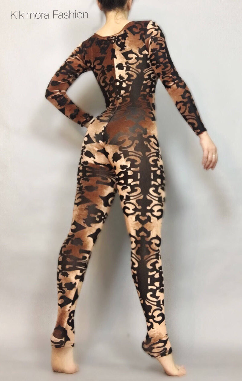 Sheer Catsuit, Gymnastic unitard, Circus costume, Bodysuit for woman, exotic dance wear, Aerialist gift.
