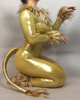 Golden Lion, Wizard of Oz Costume, Exotic Dancewear, Spandex Jumpsuit for Women or Men