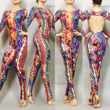 Psychedelic snake. Beautiful  Gym wear, Catsuit dance wear, bodysuit for woman or man, active wear gift