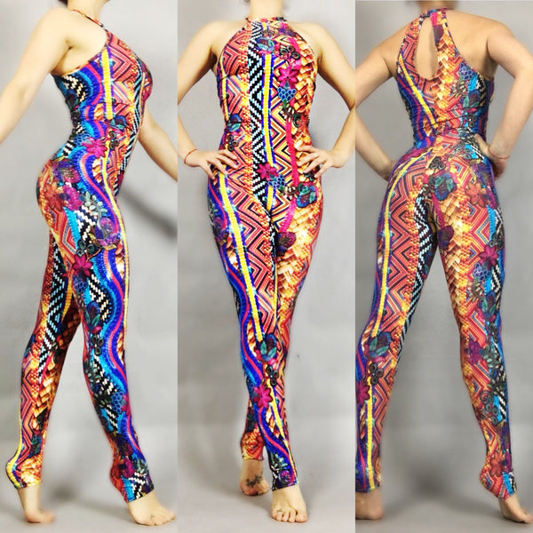 Beautiful catsuit for woman or man, spandex catsuit, custom made, dance wear, active wear, aerialist gift, gym wear.