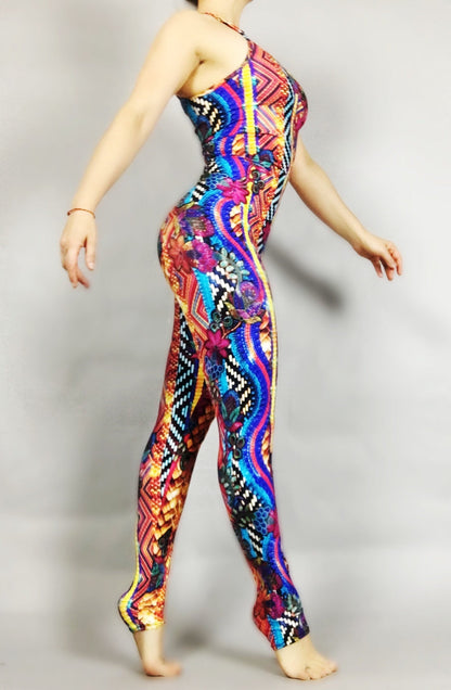 Beautiful catsuit for woman or man, spandex catsuit, custom made, dance wear, active wear, aerialist gift, gym wear.