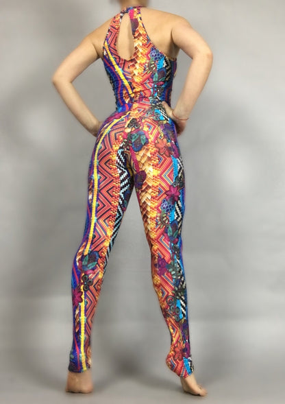 Beautiful catsuit for woman or man, spandex catsuit, custom made, dance wear, active wear, aerialist gift, gym wear.