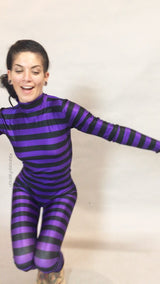 Cheshire Cat, Halloween costume, spandex jumpsuit, Beautiful Dance wear, trending now.