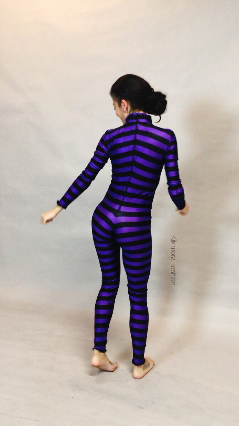 Cheshire Cat, Halloween costume, spandex jumpsuit, Beautiful Dance wear, trending now.