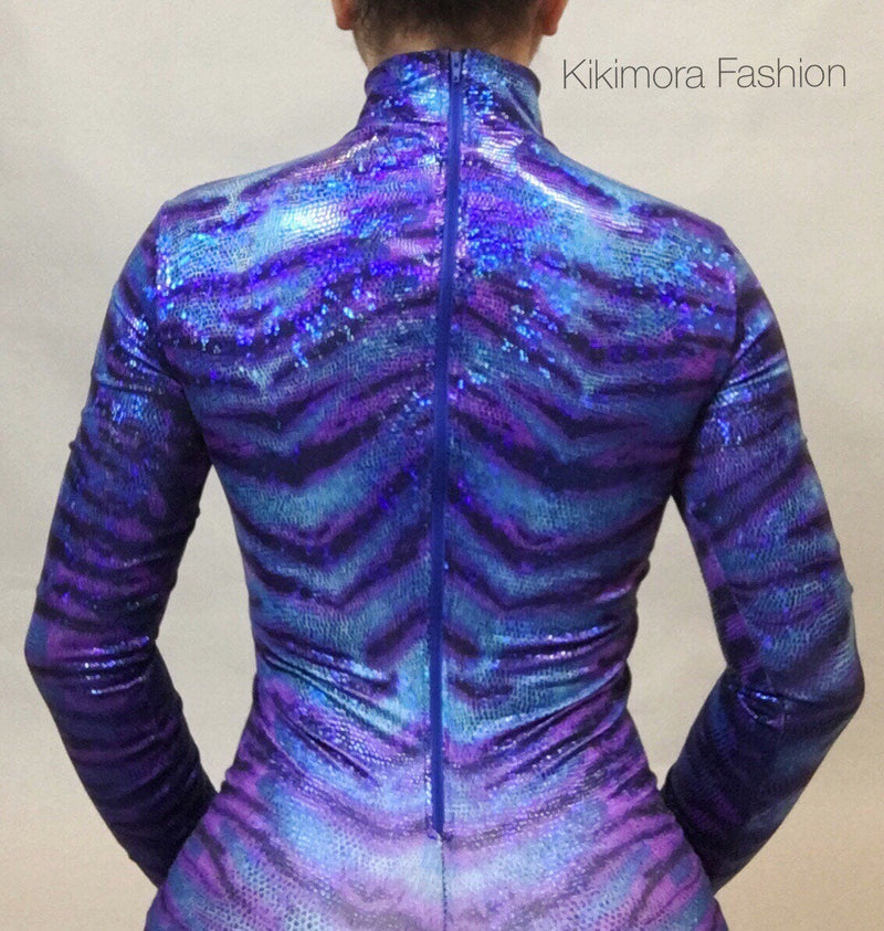 Avatar Blue. Catsuit bodysuit costume for Halloween , dancers, circus performers .
