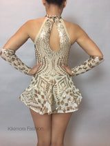 Sequin Leotard, Beautiful Wedding Bodysuit or Dazzling Showgirl Outfit, Custom Gown for Aerialist, Contortionist
