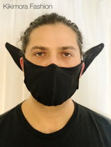 Elf Ears Face Mask for All Ages, Beautiful Baby Yoda Costume, Reusable Elf Mask, Gift for Men or Women