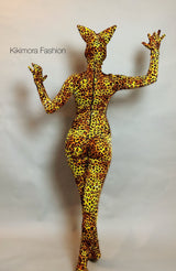 Cat woman costume, Cheetah bodysuit, made by measure, zentai fashion, cats the musical.