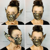 Elf ears face mask for all ages, Beautiful Baby yoda costume, Reusable elf mask, Mandalorian baby yoda.