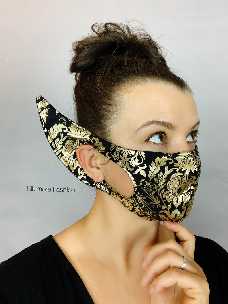 Elf ears face mask for all ages, Beautiful Baby yoda costume, Reusable elf mask, Mandalorian baby yoda.