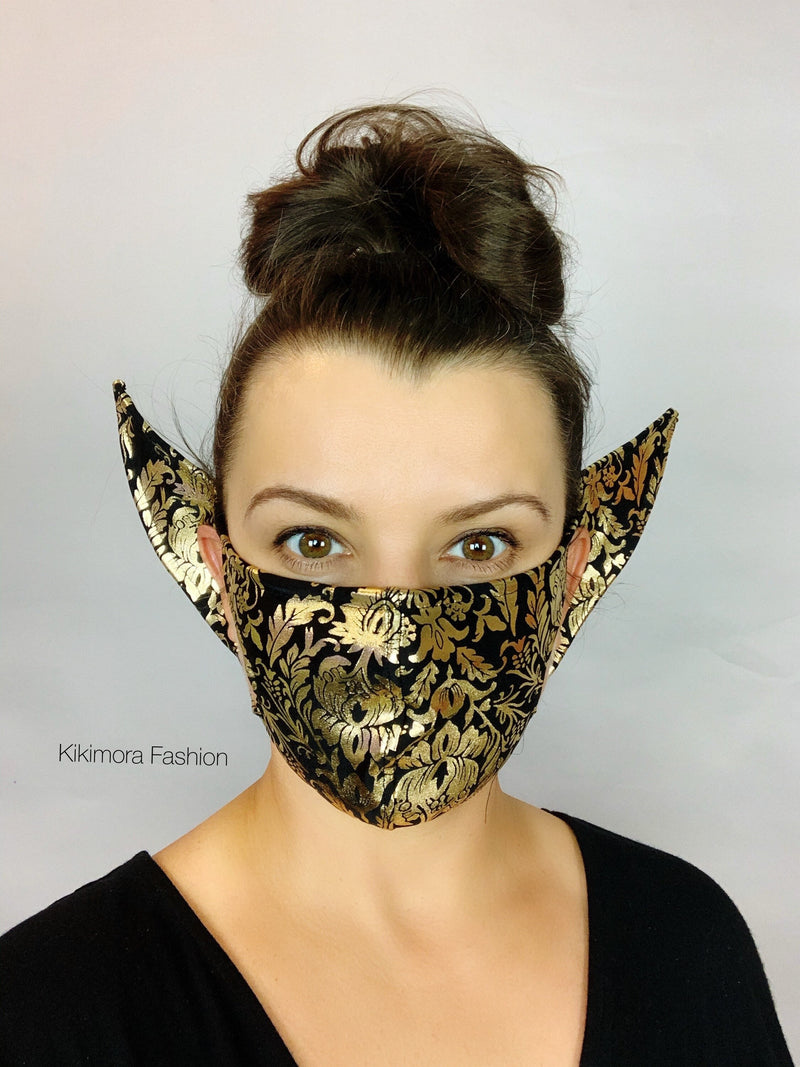 Elf ears face mask for all ages, Beautiful Baby yoda costume, Reusable elf mask, Mandalorian baby yoda.
