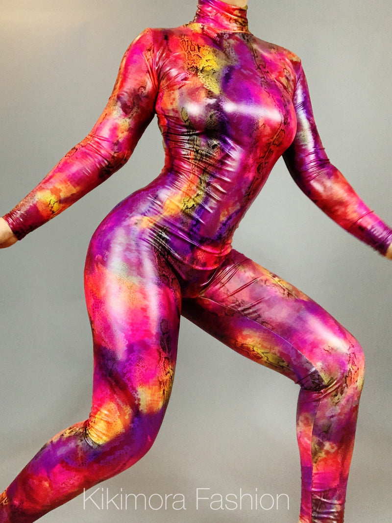 Futuristic Fashion Catsuit , Alien costume, Handmade suit, Fantasy creature,Trending now