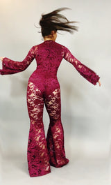 Sheer Jumpsuit, Cher Costume, Beautiful Lace costume, Festival outfit, Trending now.
