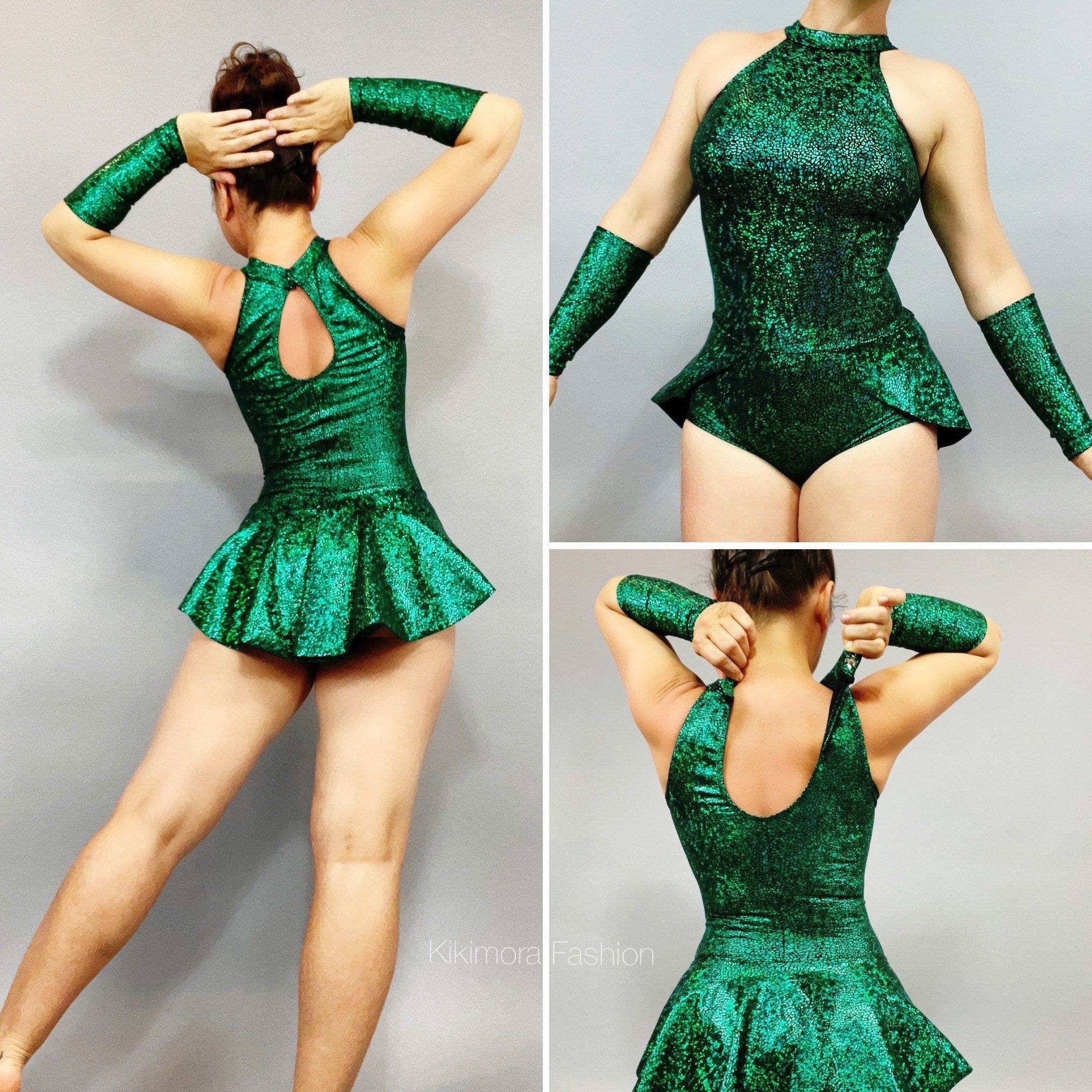 Emerald Green Leotard, Exotic Dancewear, Green, Spandex Leotard, Dance Costume, Circus Outfit