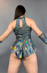 Showgirl Costume, Elegant Leotard, Futuristic Clothing, Party Outfit,Trending now.