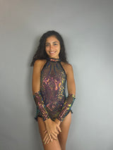 Sequin Leotard, Sheer Bodysuit, Costume for Dancers, Circus Outfit, Aerial Performers, Fire Dancers, Fairy Costume Trending Now