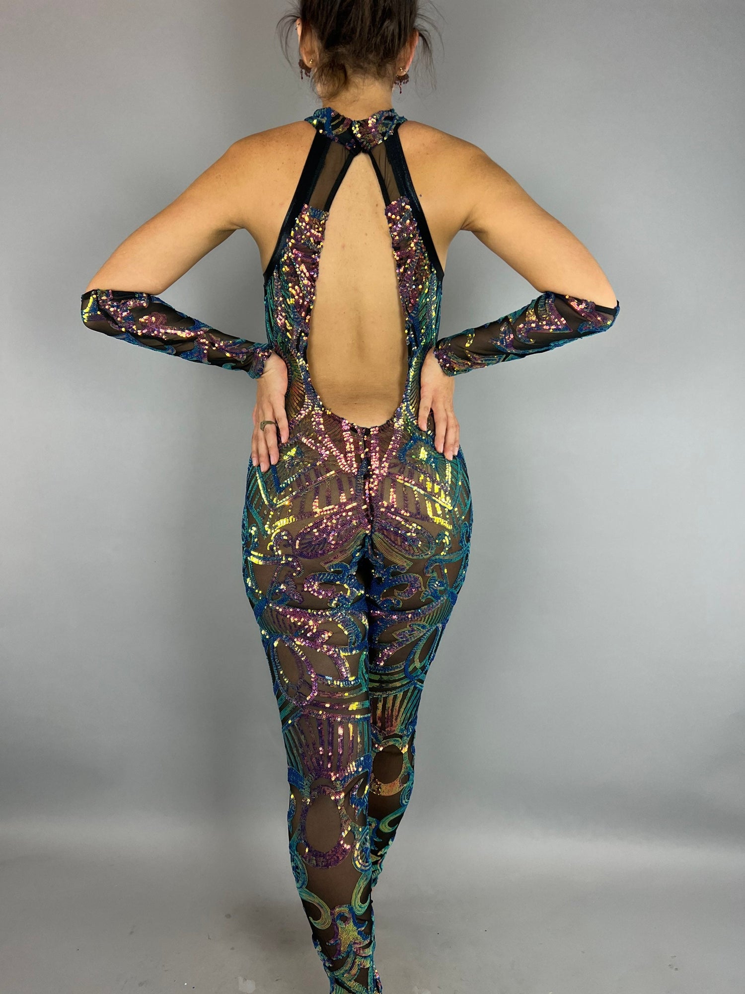 Open Back Catsuit, Glamorous Jumpsuit, Sequins Bodysuit, Trending Now, Festival Fashion, Exotic Dancewear