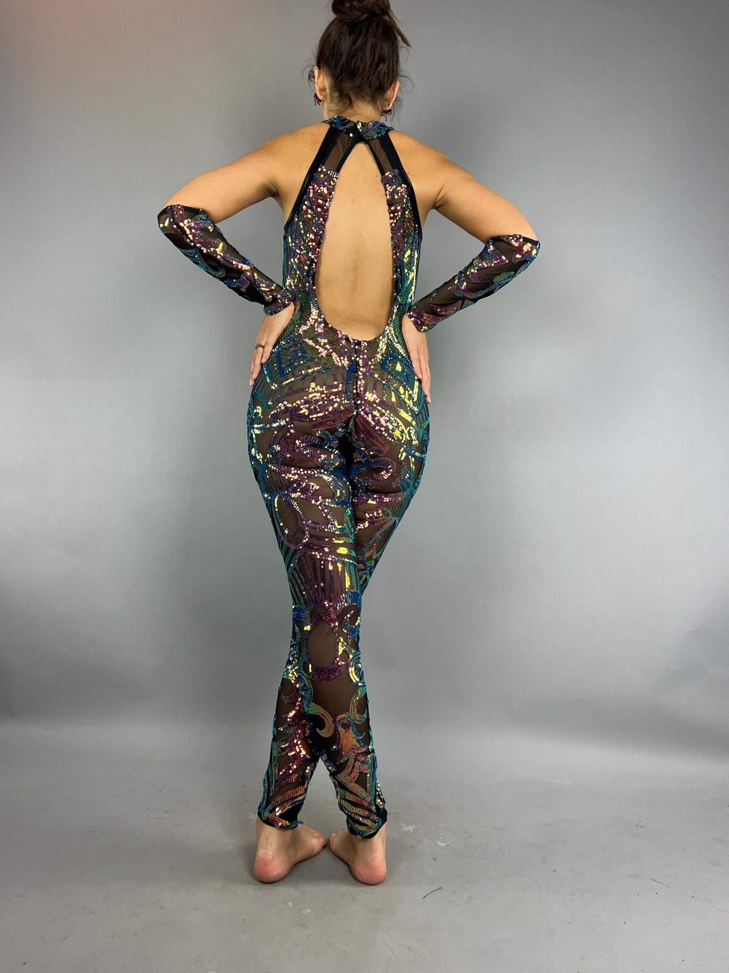 Open Back Catsuit, Glamorous Jumpsuit, Sequins Bodysuit, Trending Now, Festival Fashion, Exotic Dancewear