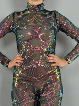 Black Unicorn Beautiful jumpsuit. Exotic Dance wear. Futuristic clothing. Trending now