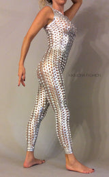 Alien costume,Robot costume, Futuristic clothing, Bodysuit for woman or man. Pole dance wear, Circus leotard, Made in USA