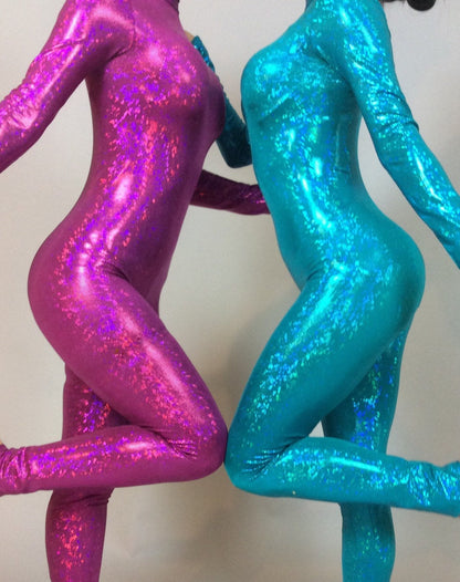 Hologram Spandex Jumpsuit, Bodysuit for Women or Men, Custom Made, Activewear, Dancewear, Costumes for Circus Performers